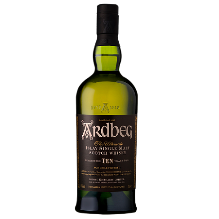 Ardbeg Islay Single Malt Scotch Whisky Ten 10 anos 750ml