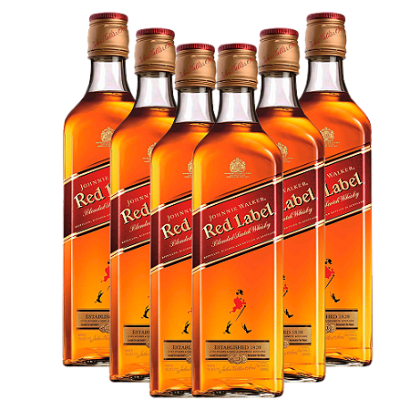 Kit com 6 Johnnie Walker Red Label Blended Scotch Whisky 750ml