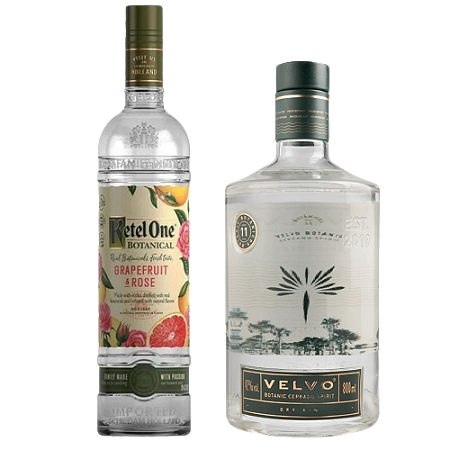 Velvo Botanic Gin + Ketel One Botanical Grapefruit & Rose Vodka