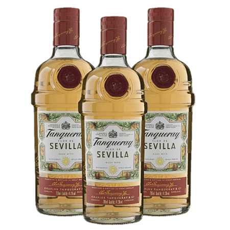 Kit 03 Tanqueray Flor De Sevilla Gin 700ml