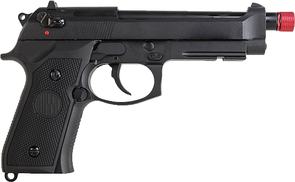PISTOLA DE AIRSOFT A GÁS GREEN GAS M92 6MM FULL METAL BLOWBACK - ROSSI