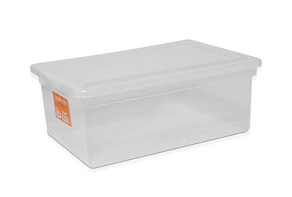 Caixa Organizadora Plast 20L 46,7X32,3X17,90Cm C/ Tp Nt Biopratika 0340