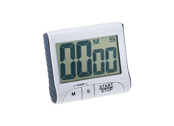 Timer Digital De Cozinha Com Imã - Lcd 6,5 X 4Cm