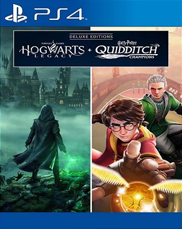 Pacote Edição Deluxe Hogwarts Legacy + Harry Potter: Campeões do Quadribol para PS4