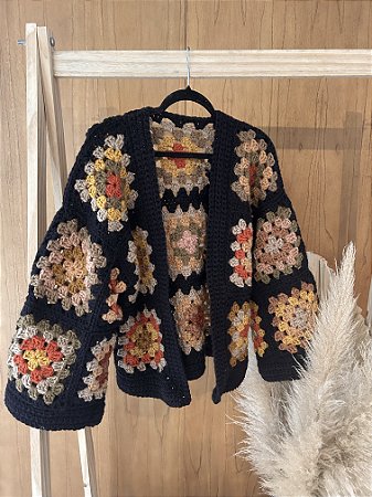 Casaco de Crochê Granny Square