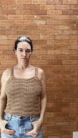 Top Crochê Ondas