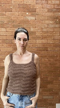 Top de crochê Ondas