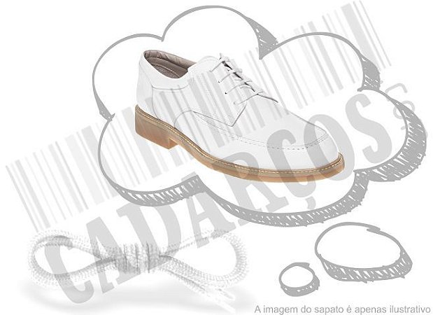 Cadarço de Sapato Social Branco Roliço Pol (Par)