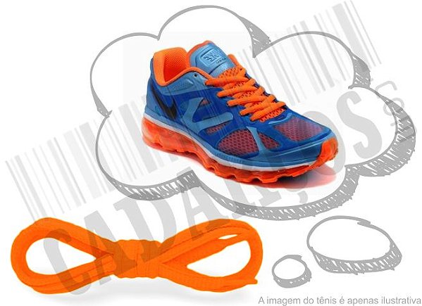 Cadarço de Tênis Laranja Fluor Oval Pol (Par)