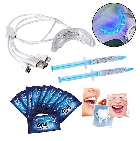 Kit Super Brilho de Clareamento Dental a Laser - Conexão  Celular / Lançamento 2017