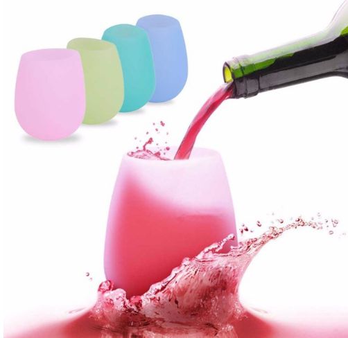 Copo de Silicone Wine Glass - Para vinho e outras bebidas