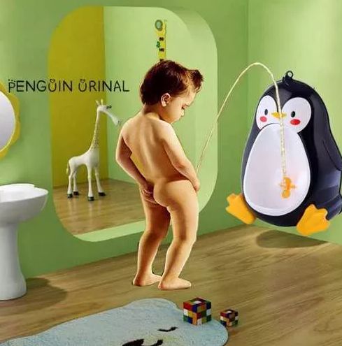 Mictório infantil Desfralde bebê - Modelo Pinguin várias cores