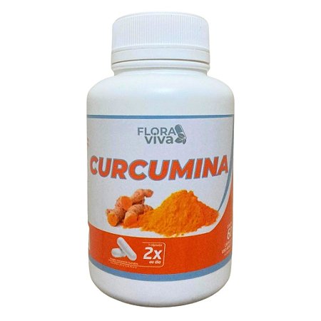 01 POTE de CURCUMINA 60 Cápsula Suplemento Erva Brasil - Flora Viva