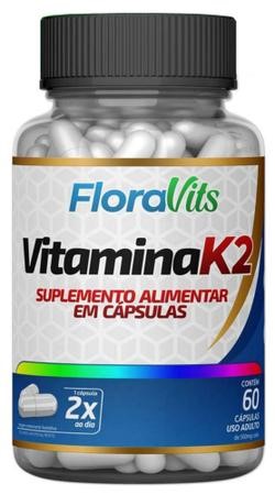 01 POTE de Vitamina K2 - 60 Cápsulas - Flora Viva