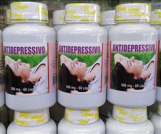 01 POTE de ANTIDEPRESSIVO  NATURAL– 500 MG – 60 Cápsulas.