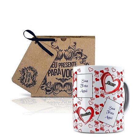 Caneca Branca Personalizada Com Foto, Logo, Imagem ou Texo.