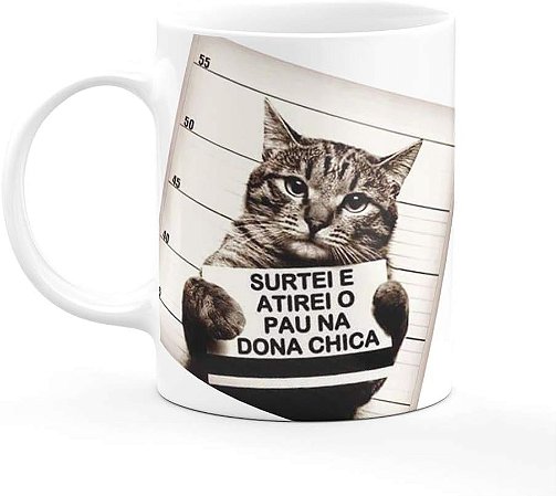 Caneca Atirei o Pau na Dona Chica "Inspire, Repira, Não Pira"