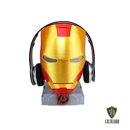 Expositor - Suporte de Fone de Ouvido Gamer Headphone Headset -Homem de Ferro