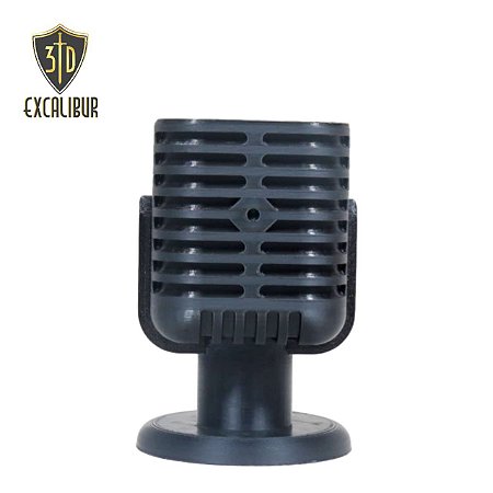 Porta trecos/canetas - Microfone Retrô