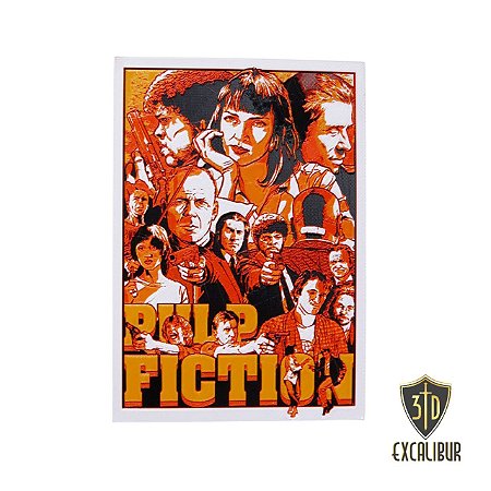 Placa/Quadro Decorativo - Pôster Filme Pulp