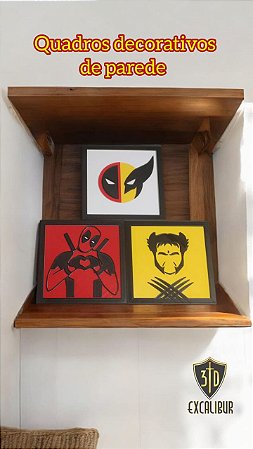 Placa/Quadro Decorativo - DeadPool & Wolverine