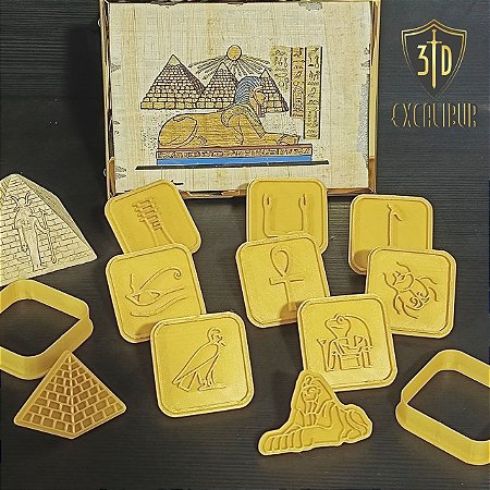KIT de Cortadores de Biscoito - Egito Antigo