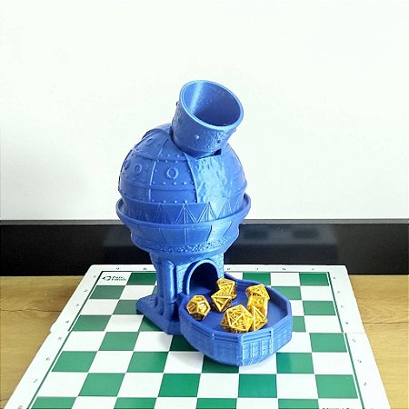 Torre de Dados Randômica- Observatório M RPG - Azul Glitter