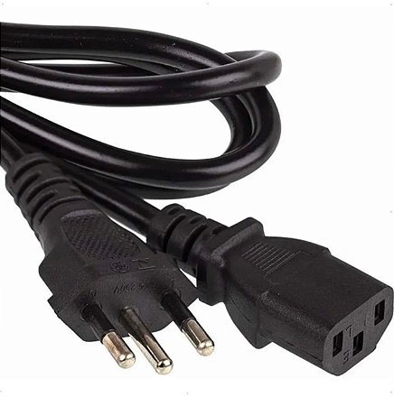 Cabo De Força Cpu Atx Computador Pc Monitor 3 Pinos 1.5m