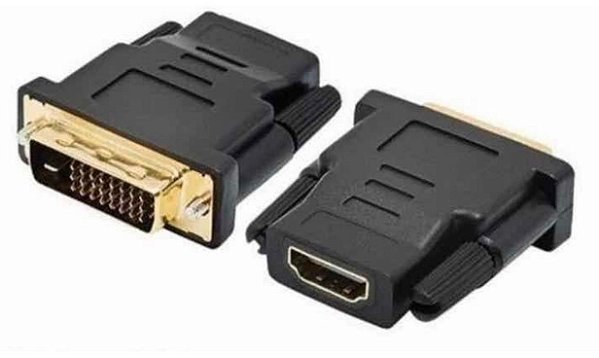 Adaptador Dvi-d Macho P/ 24+1 X Hdmi Femea Contatos Banhado