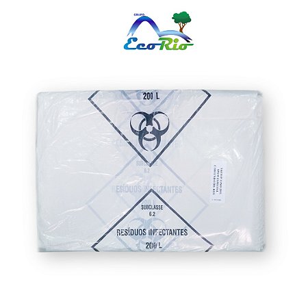 Saco de Lixo Hospitalar (Infectante) 200 Litros  C/ 100 Unidades  - BayPlastic