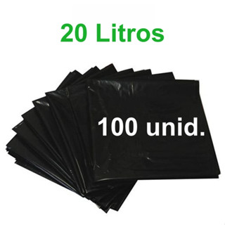 Saco de Lixo Preto 20 Litros C/ 100 Unidades - Bayplastic