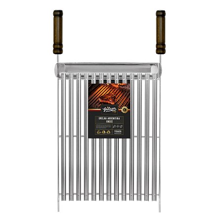 GRELHA INOX PARRILLA ARGENTINA 40X50 cm