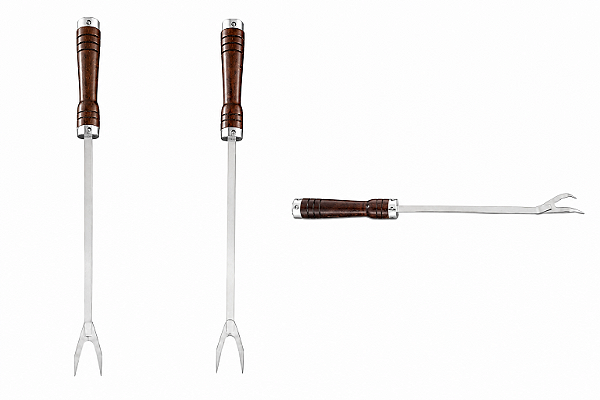 Garfo Trinchante Longo Para Churrasco Em Inox