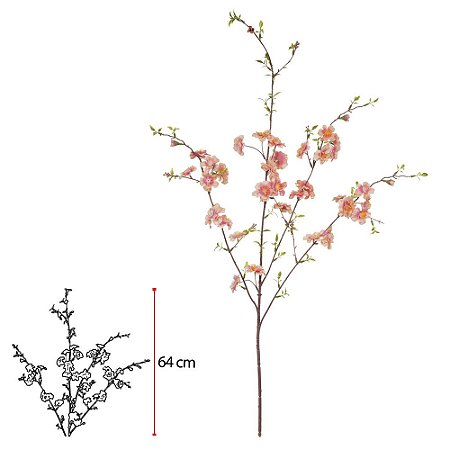 H.FLOR CEREJEIRA X37 (ROSA OUTONO) 90cm (FLORARTE)