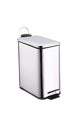 Lixeira inox retangular c/pedal 5L acetinado  Mood Nobre