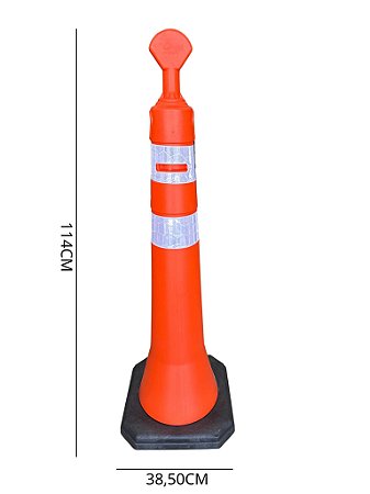 Cone Balizador De Tráfego Rodovia T Top Refletivo 114 Cm PL 4062 700.32967