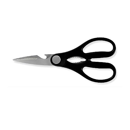 Tesoura Para Cozinha 8" 20cm Aço Inox Brinox Cabo Preto