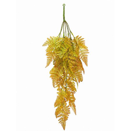 Pendente Folhagem Planta Artificial X5 Verde Outono 60cm