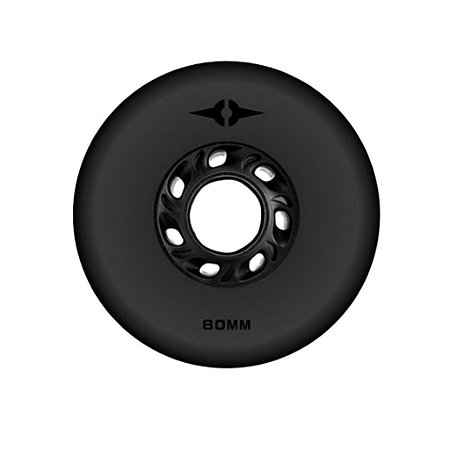Rodas Para Patins Inline Alcedo One - 80mm Preta / 4 rodas