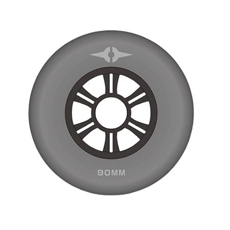Rodas Para Patins Inline Alcedo One - 90mm Cinza / 4 rodas