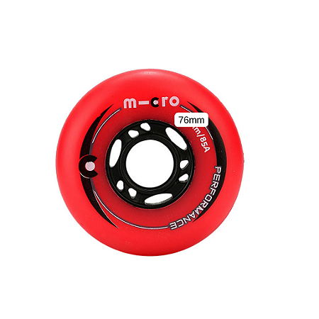 Jogo de Rodas Micro Skate Performance Vermelho - 76mm 85a