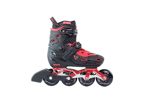 Patins Flying Eagle Infantil ajustável S9 - Black/Red Abec 7