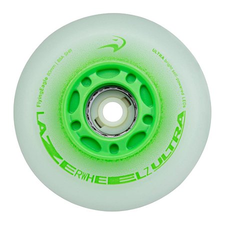 Rodas FlyingEagle LazerWheelz Ultra LED 88A SHR - Verde (4 Rodas)