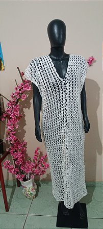 Vestido longo em crochê 🧶