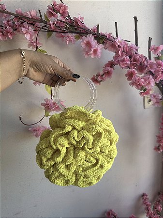Bolsa de Crochê Rosa