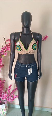 Cropped de crochê