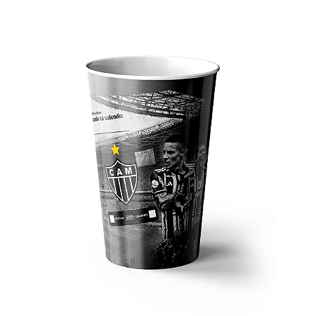 Copo do Galo - Brasileirão 2024 Arena MRV - Galo x Cruzeiro - 20/04/2024 - Preto/Branco- 550ml