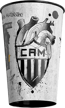 Copo do Galo - Coração Alvinegro 2025 - Preto - 550ml