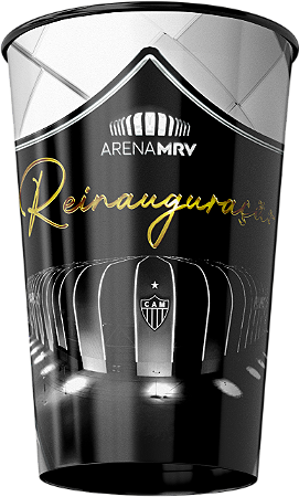 Copo do Galo - Jogo Galo x Fluminense - Brasileirão 2025 dia 11/05/2025 - Preto- 550ml