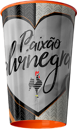 Copo do Galo - Jogo Galo x Internacional - Brasileirão 2025 dia 12/06/2025 - Laranja - 550ml